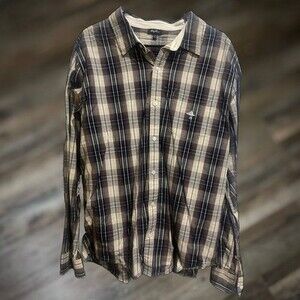 LRG Lifted Research Group Long Sleeve Plaid ButtonUp XL Men's Shirt - VTG / Rare